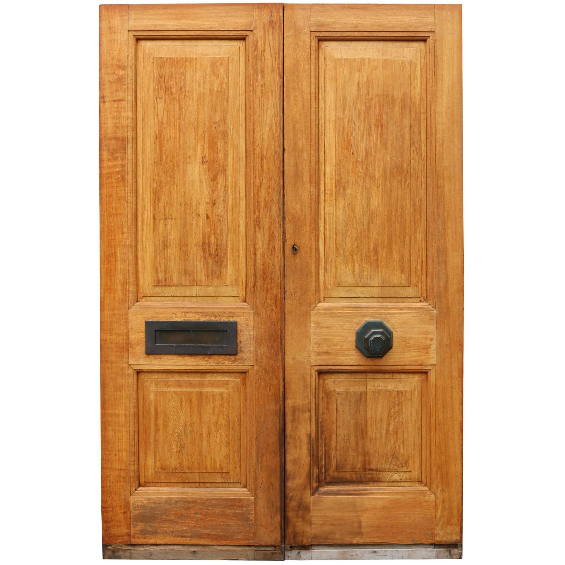 Pair of Reclaimed Teak Exterior Double Doors at 1stDibs reclaimed