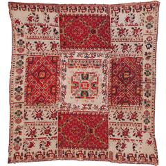 Early 20th Century Macedonian Embroidered Square
