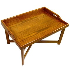 Solid Oak Tray Top Table