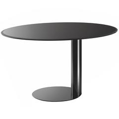 Gallotti and Radice Oto Table in Black, Blue-Grey or Liquorice Colored Glass
