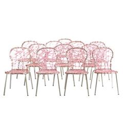 Campana Brothers Pink Zig Zag Chairs, Set of 12