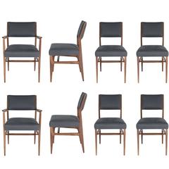 Set of Eight Maze Walnut Dining Chairs 2