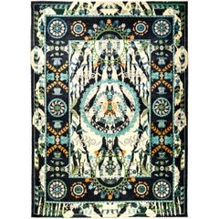 Black Suzani Area Rug