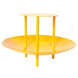 Table d'appoint poudrée contemporaine porte-revueset porte-revues attrape-tout jaune