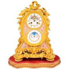 Antique French Ormolu Calendar Mantel Clock, 19th Century