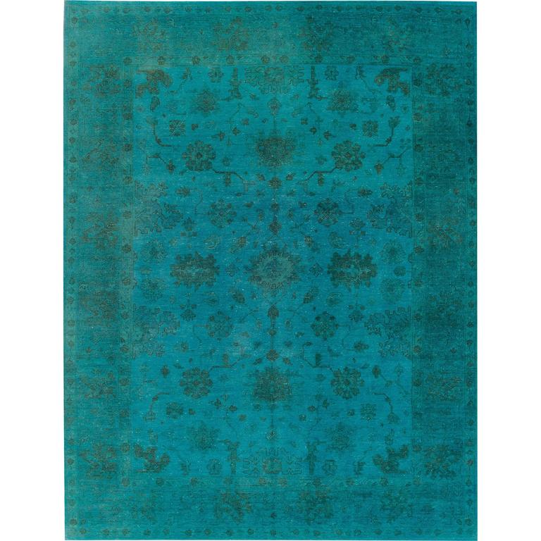 Absolutely Fascinating Oushak Style Overdyed Rug For Sale at 1stdibs