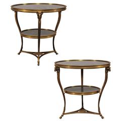 Pair of 19th Century Gueridon Tables, Hoof Feet