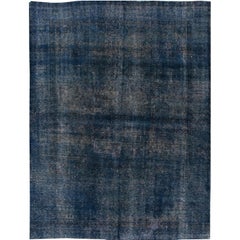 Simply Spectacular Vintage Distressed Overdyed Rug