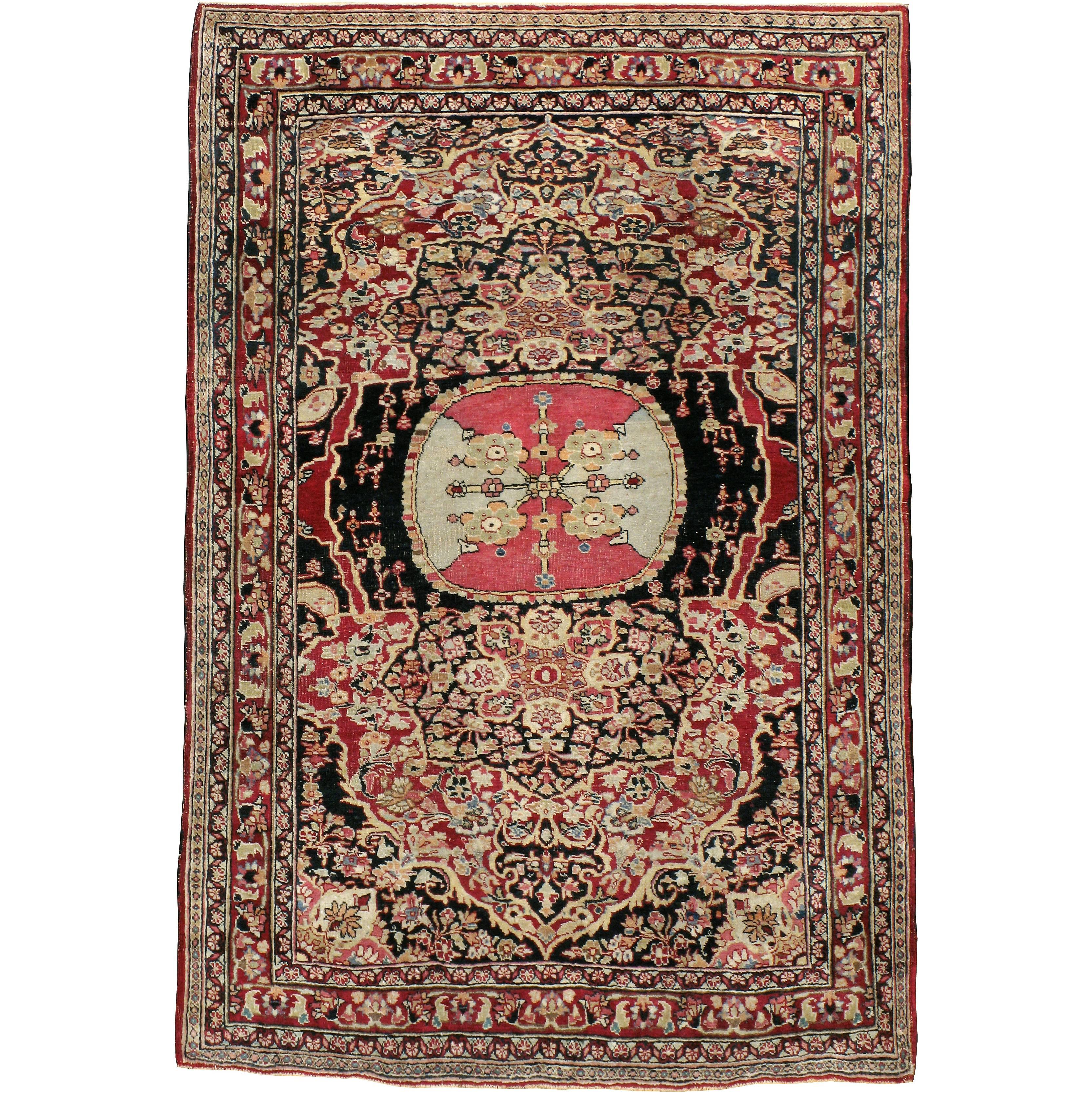 Antique Persian Mashad Rug For Sale