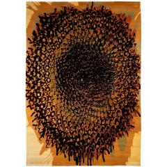 Yellow Sunflower Area Rug in Wool 6