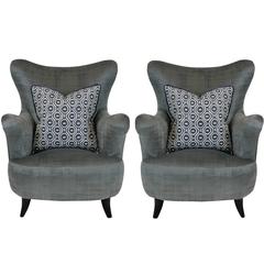 Pair of Stylish Italian Armchairs 6