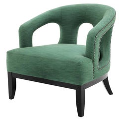 Adoma Armchair in Albin Green or Albin Black Fabric 6
