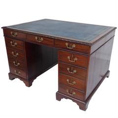 18th Century George III Mahogany Partners Desk of Small Proportions
