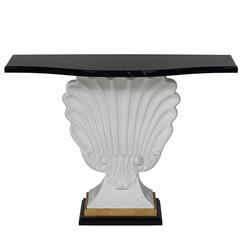 Black and White Shell Console Table