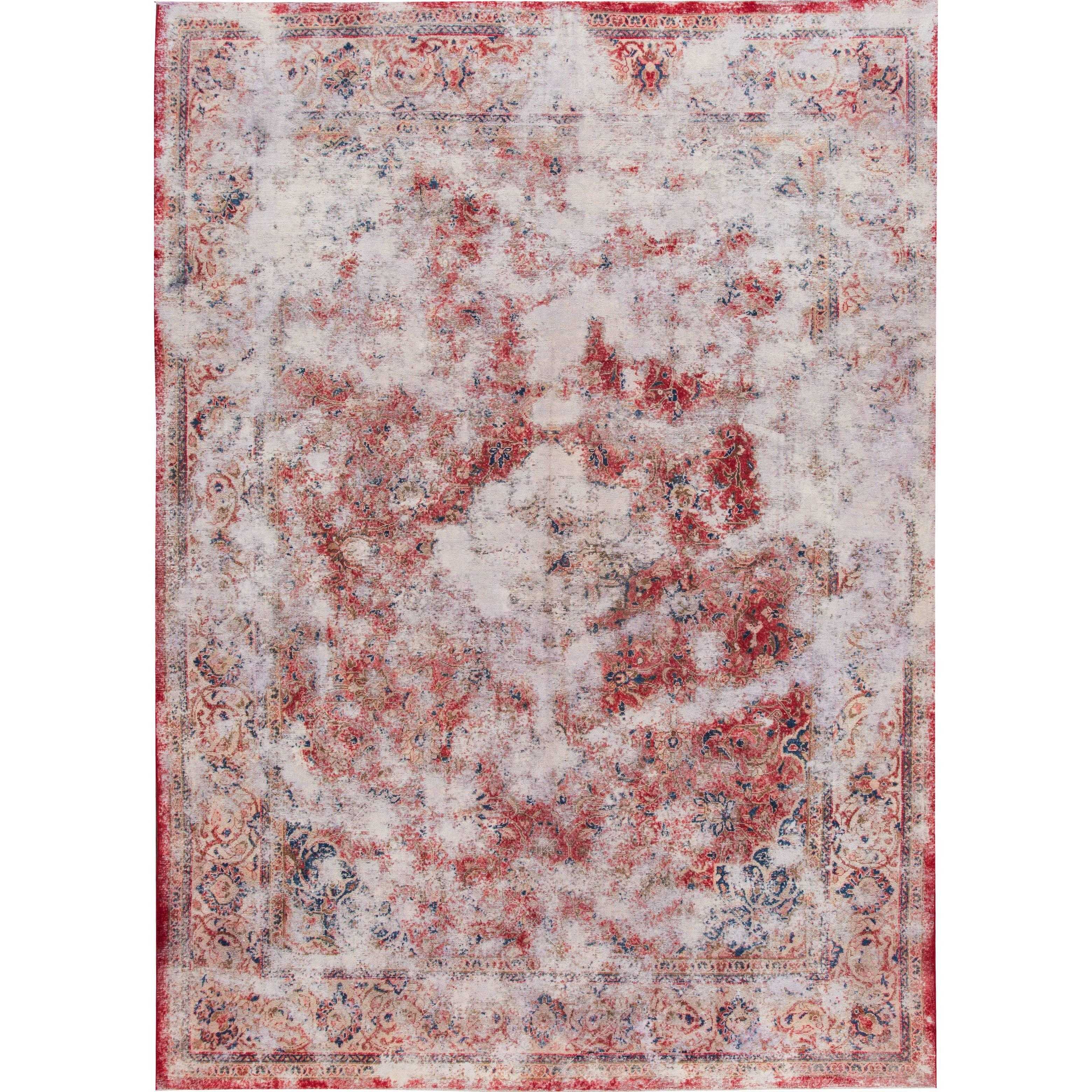 Lovely Nice Vintage Distressed Overdyed Rug For Sale