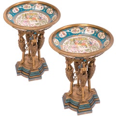 Great Pair of Gueridon in Bronze, Napoleon III, Paris, 1880s
