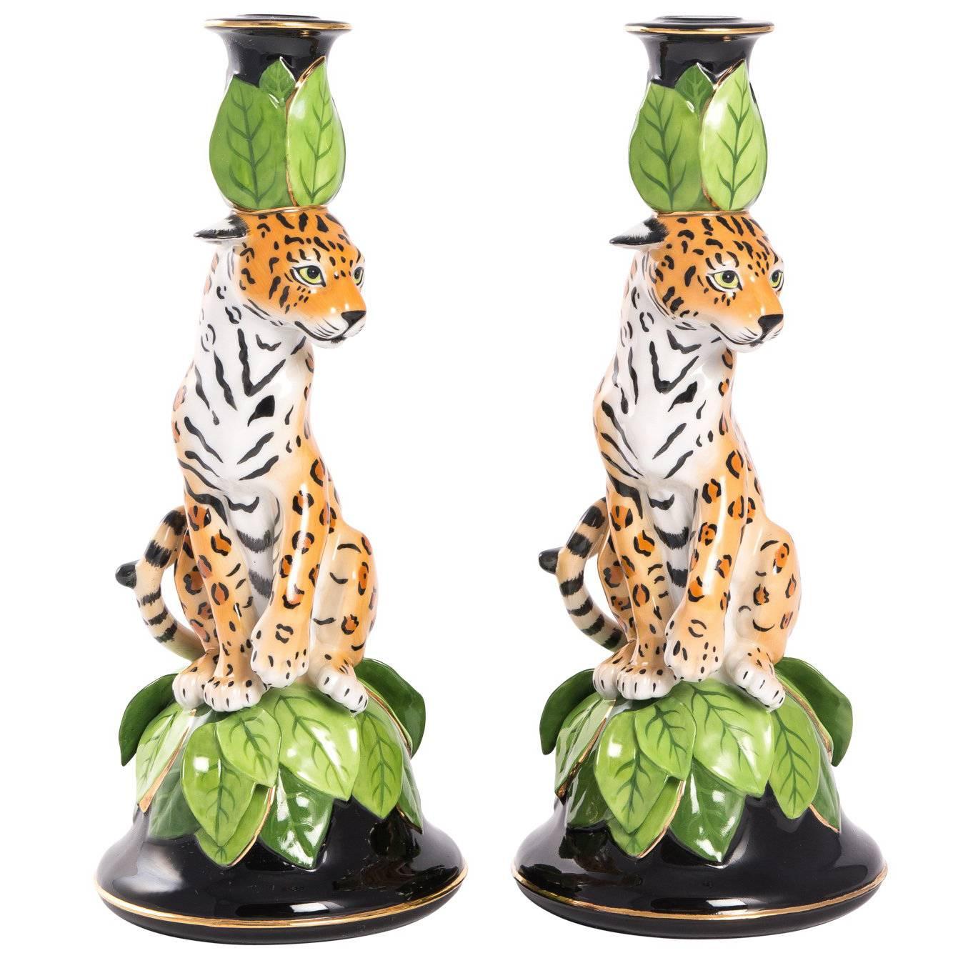 Lynn Chase Jungle Collection Candlesticks