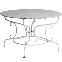 Round French Garden Table with Pierced Top, circa 1920 9