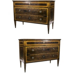 Superb Pair of Louis XVI Drawers. Italy, End of 1700