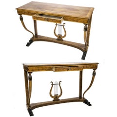Antique Rare Pair of Italian Consoles Florence, 1810s