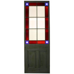 Victorian Stained Glass Door with Cut Glass Corners