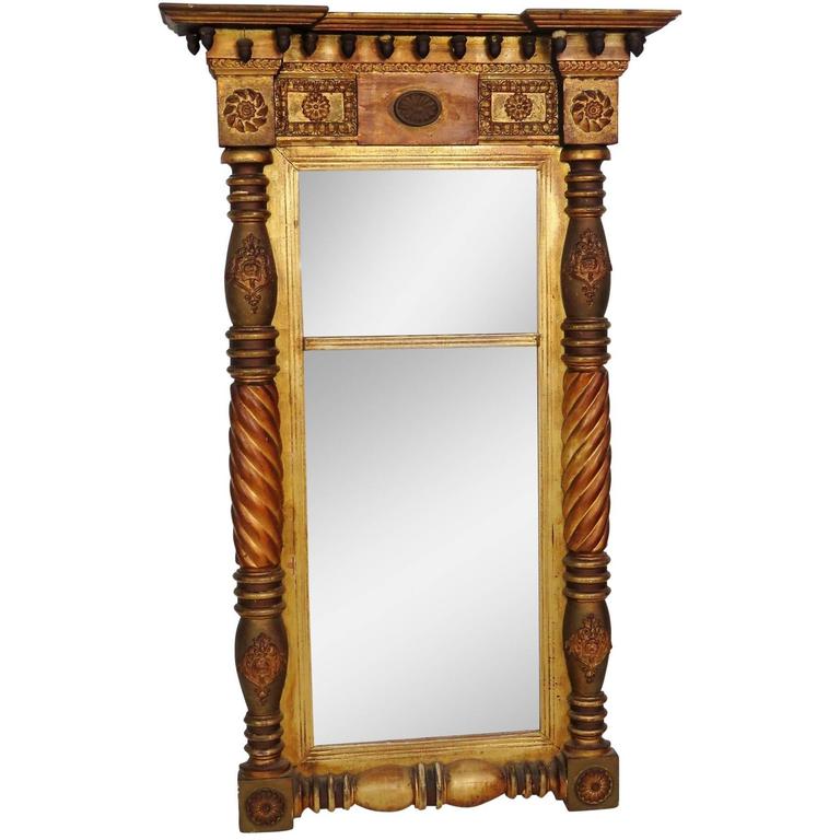 19th Century Empire Looking Glass Mirror For Sale at 1stdibs