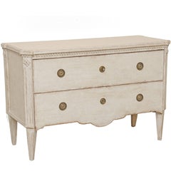 Antique Swedish Gustavian White Painted Chest, Early 19th Century