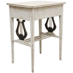 Antique Swedish Painted Gustavian Style Small Side Table Early 19th Century 11
