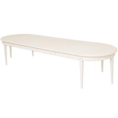 Antique Swedish Large Painted Dining Table, 19th Century 1