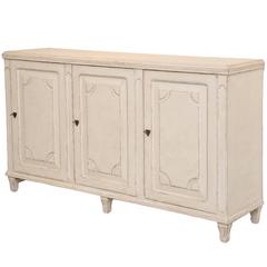Antique Swedish Gustavian Style Three-Door Sideboard, 19th Century 10