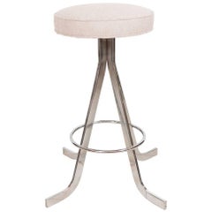 Set of Four Polished Nickel Stools 7