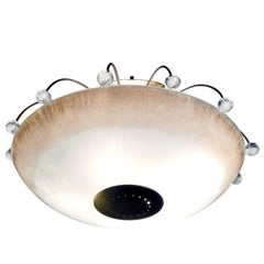 Gerald Thurston Chic Ceiling Fixture with Crystal Spheres, 1960s 11