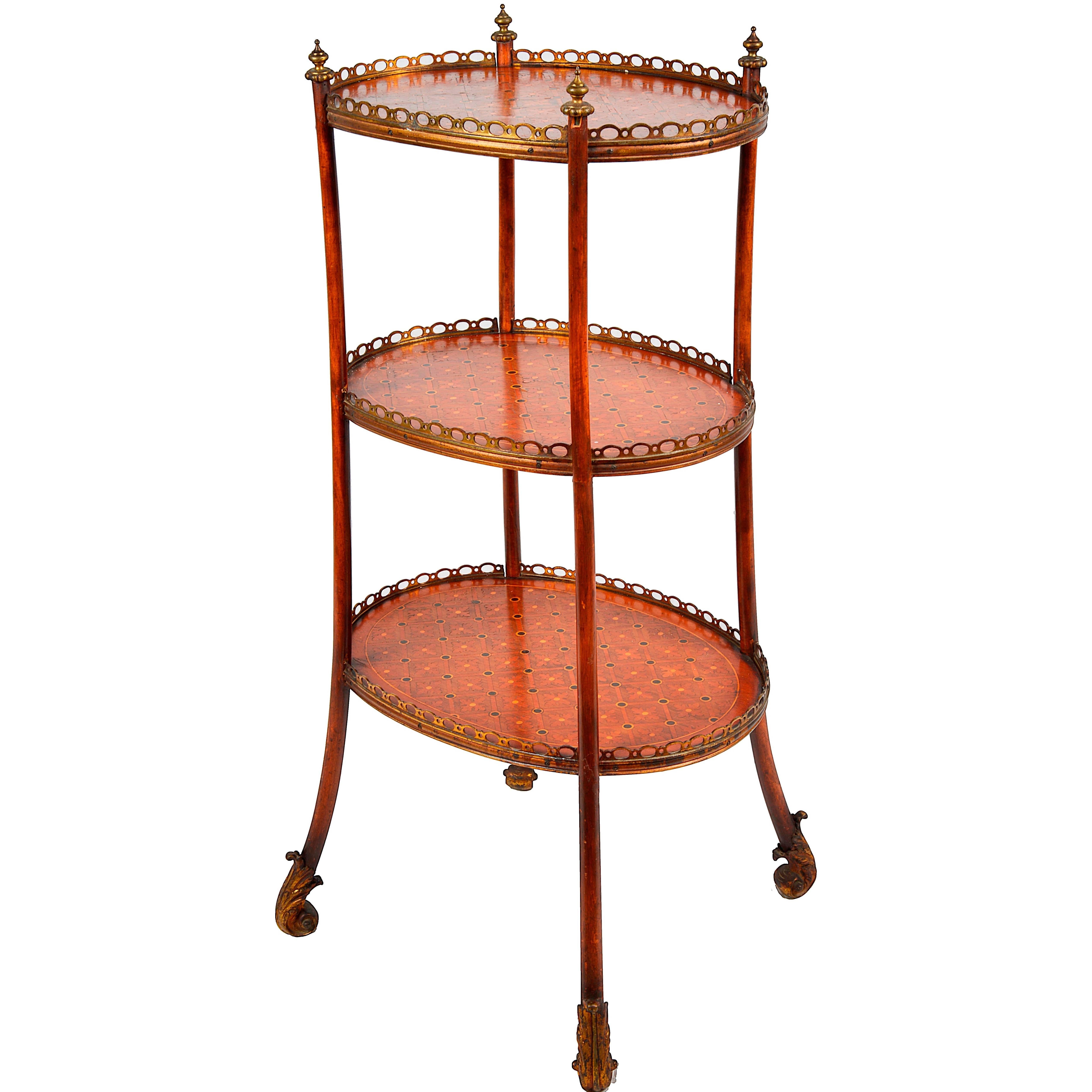 French Three-Tier Etagere, 19th Century For Sale