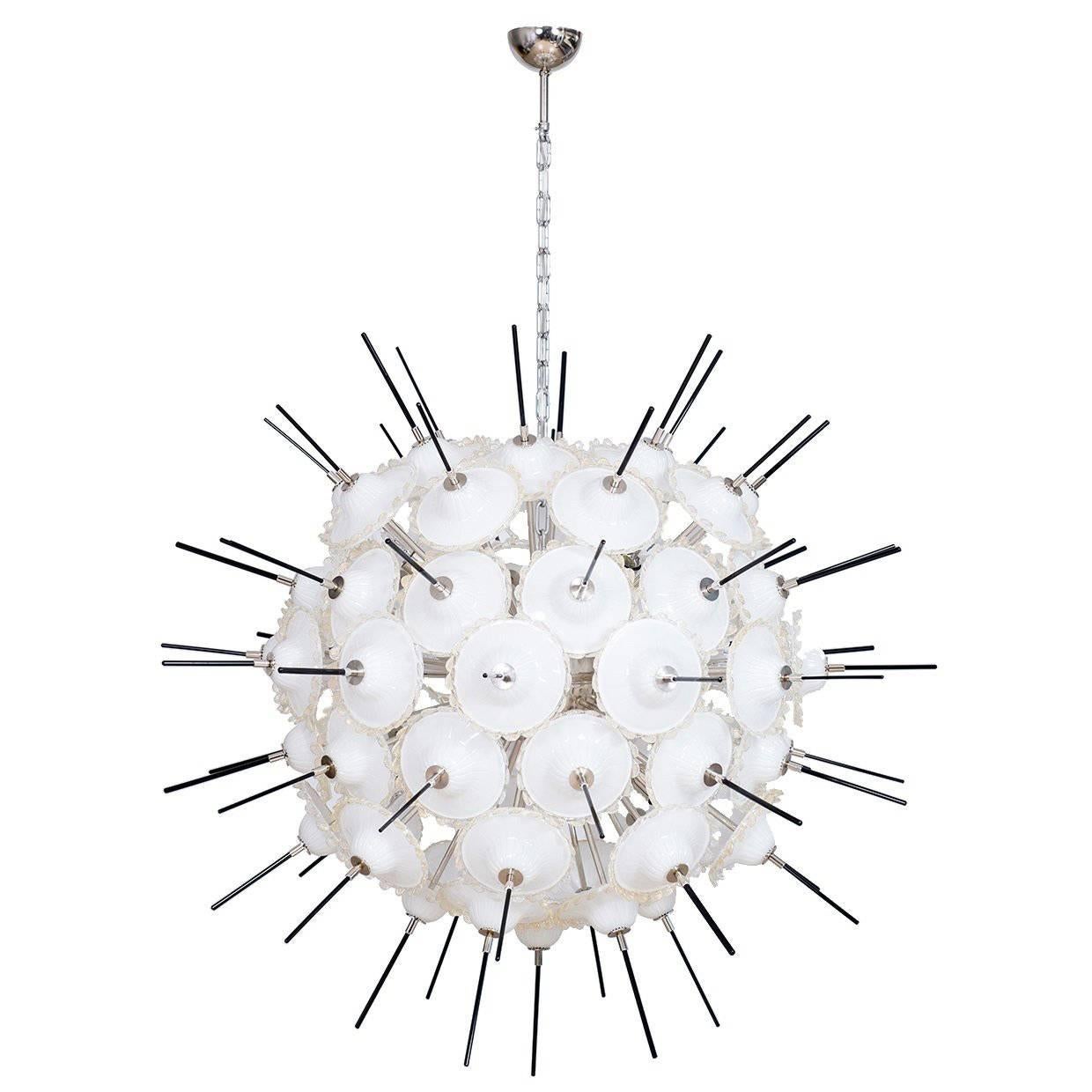 Italian Sputnik and 24K Gold Chandelier