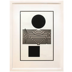 Vintage Victor Vasarely Serigraph, " Trompette"