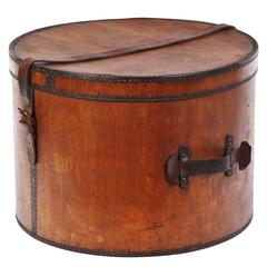 Antique 19th Century Wooden Hat Box