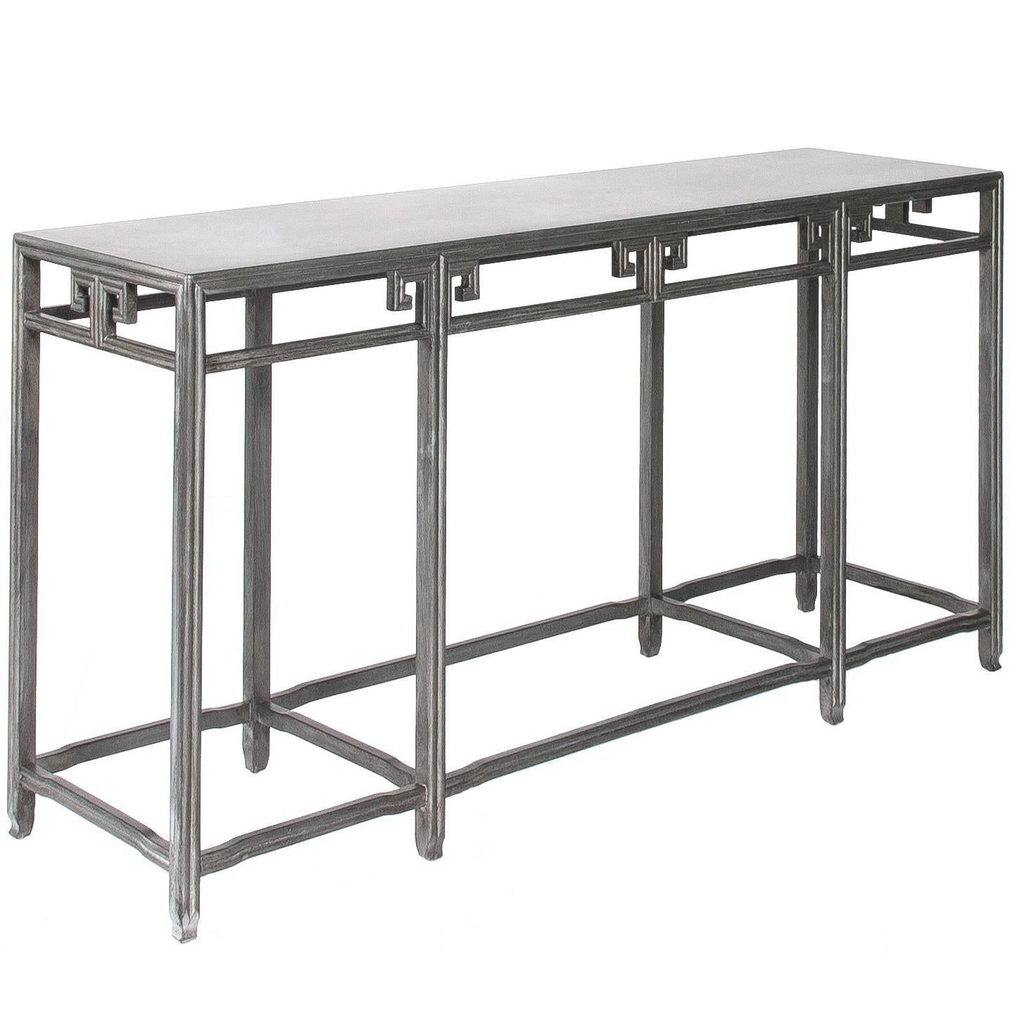 Baker Michael Taylor Far East Collection Silver Console Table