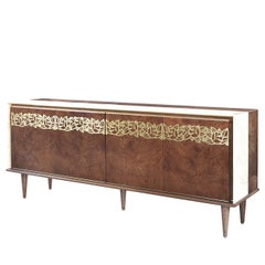 Elegant Marble and Wood 'Ulysse' Sideboard 1
