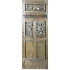 19th Century Carved Oak Door 5