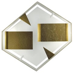 Striking Wall Light Hexagonal Sconce by Gio Ponti 10