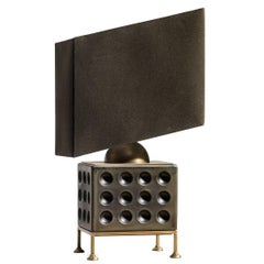 Black Brass and Ceramic Table Lamp 6