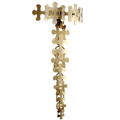 Exquisite Brass Sconce with an Opaque Black Finish