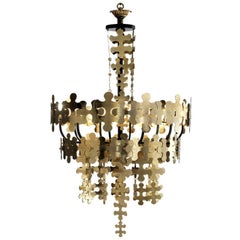 Contemporary Brass Chandelier 8