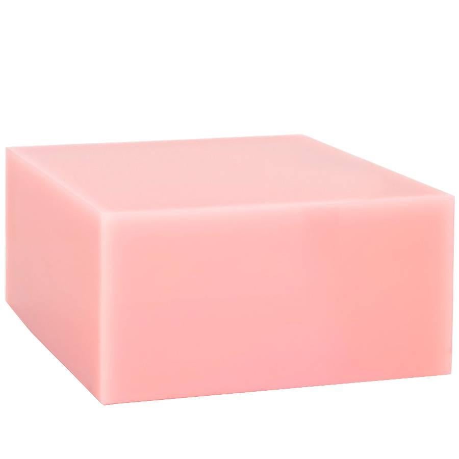 Sabine Marcelis Candy Cube Low Pink Side Table Contemporary Polished Resin 