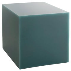 Sabine Marcelis Forest Green Candy Cube Contemporary  Side Table Polished Resin