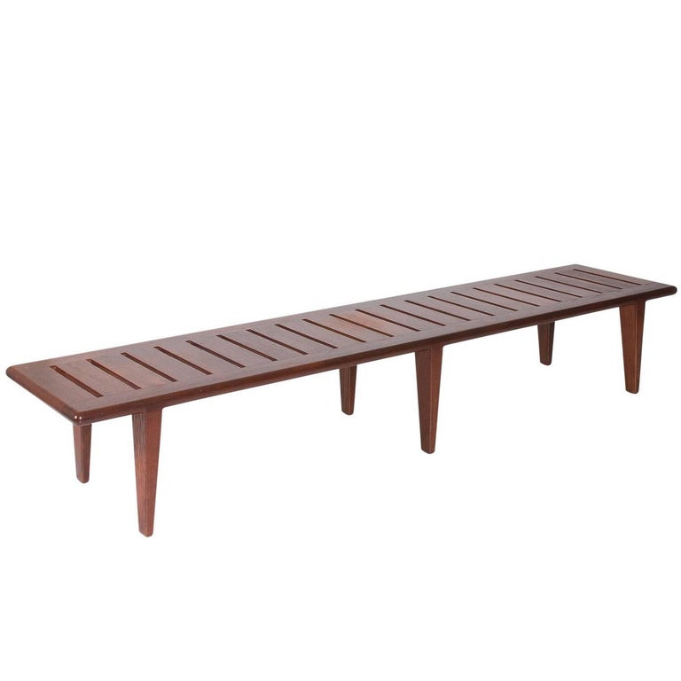 1960 Signed Hans Wagner Teak Bench For Sale At 1stdibs