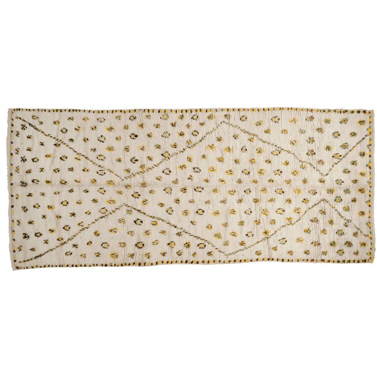 Yellow Dots Moroccan Runner For Sale