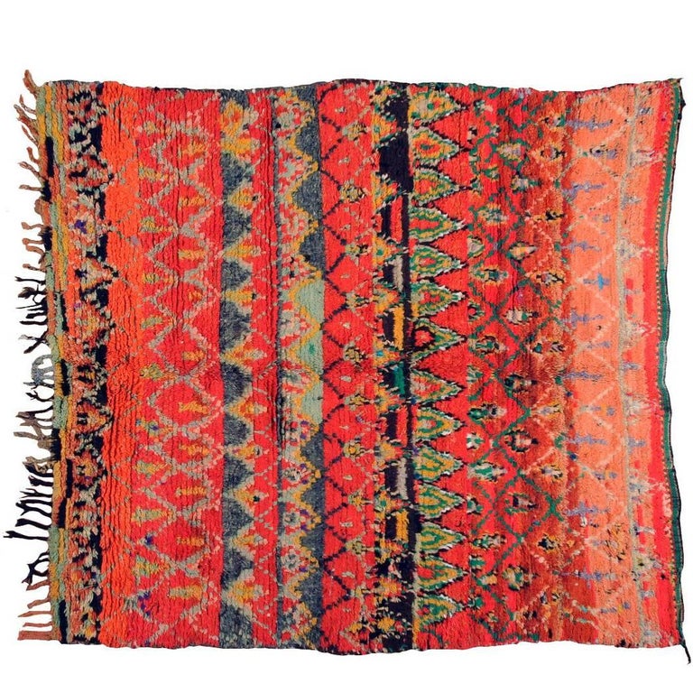 Square Red Moroccan Rug At 1stdibs