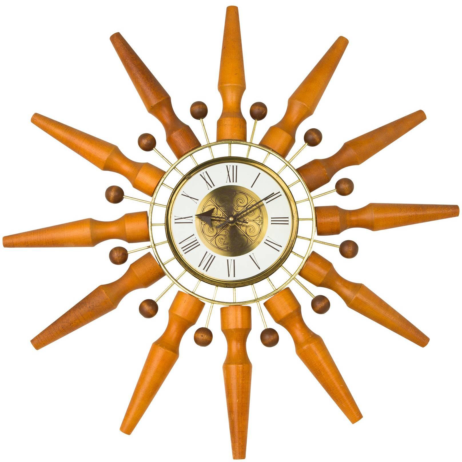 Seth Thomas Sunburst Clock, circa 1950