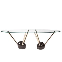Contemporary Glass Top Dining Table by Giorgio Ragazzini 6
